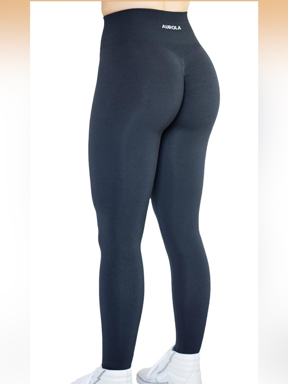 AUROLA High-Waist Seamless Leggings - “Black Marl”